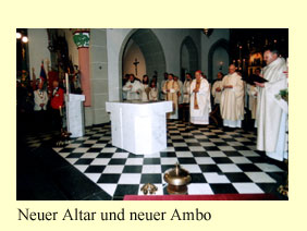 Neuer Altar und neuer Ambo